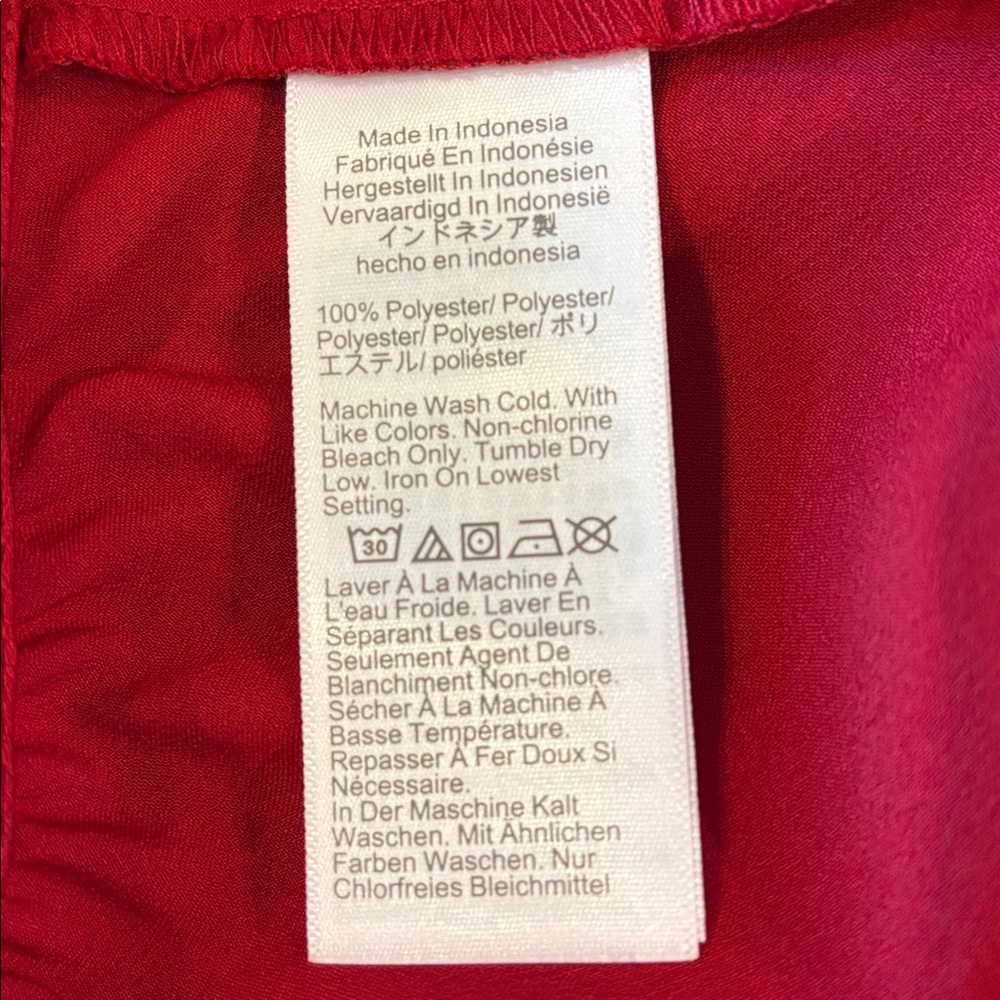 J Crew Factory Red Bias Slip Skirt Size Large - Picture 4 of 5